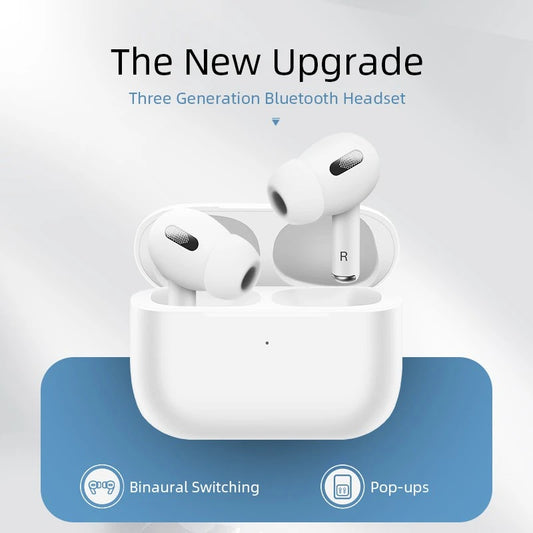 InPods 13 Wireless Bluetooth Earbuds with Built-in Microphone, Hi-Fi Stereo Sound, Touch Control, Charging Case Included, Compatible with iPhone & Android, White