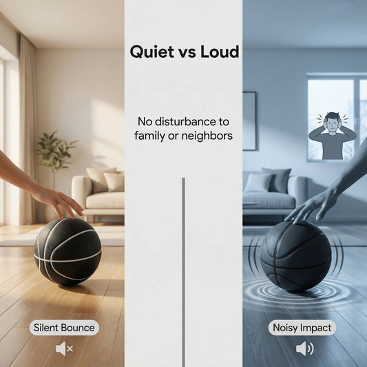 Silent Basketball for Kids – Size 7 Indoor No-Noise Training Ball, Soft Bounce Home Basketball, Boys Birthday Gift, Play at Home