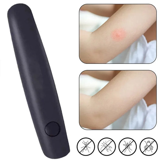 Anti-Itch Relief Pen for Mosquito & Insect Bites, Portable Physical Itch Relief Stick, Instant Bite Relief Tool for Adults & Children, Black