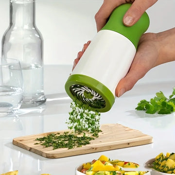 “1pc Manual Herb Grinder – Spice Mill, Vegetable Cutter, Parsley & Coriander Mincer, Chili & Cilantro Kitchen Tool Gadget”