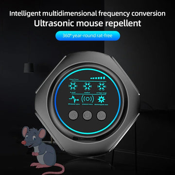 Ultrasonic Rat & Pest Repeller – 4-in-1 360° Electronic Device Repels Rodents, Flies, Cockroaches, Mosquitoes – Indoor Pest Control