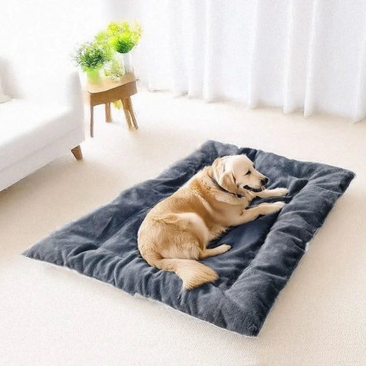 Extra Large Plush Dog Bed Sofa – Ultra Soft Thickened Polyester Pet Mat, Cozy Crate & Lounging Bed for Small, Medium & Large Dogs