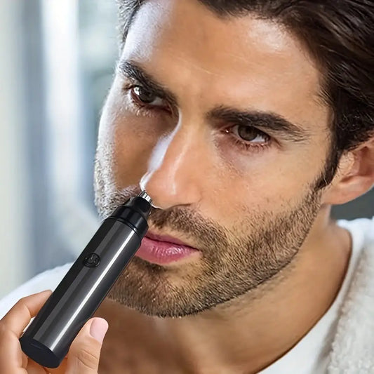 Rechargeable Nose & Facial Hair Trimmer for Men – Portable, Cordless, Precision Grooming Shaver – Safe, Comfortable, Easy-to-Use Nasal & Beard Hair Remover