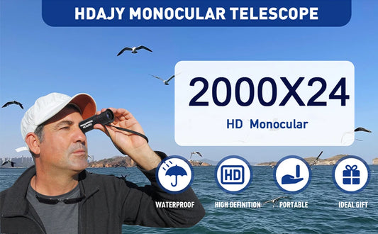 Pocket Monocular Telescope 2000X24 HD – Adult Monoscope with Phone Mount, Great for Stargazing and Astronomy Gifts
