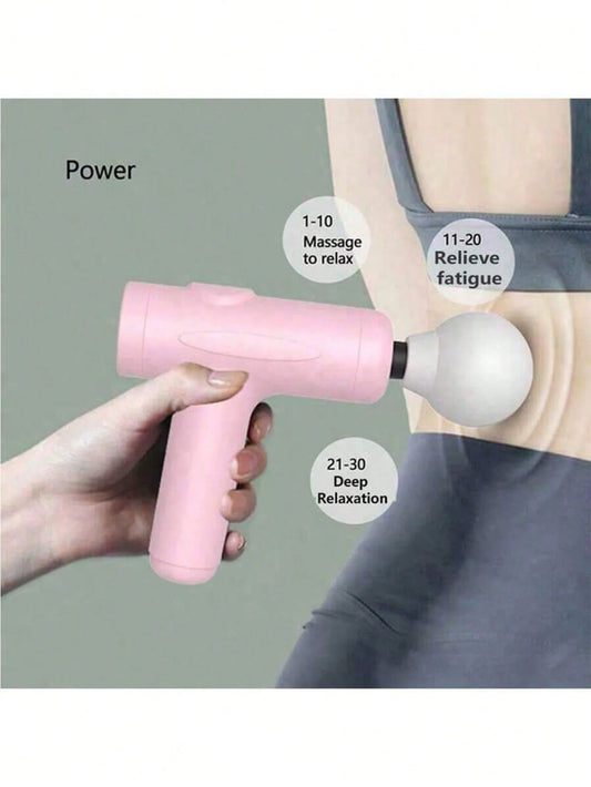 Portable Massage Gun for Deep Tissue – Powerful Percussion Muscle Massager for Pain Relief, Fascia Recovery & Full Body Therapy, Quiet USB Rechargeable Handheld Massager for Athletes, Men & Women