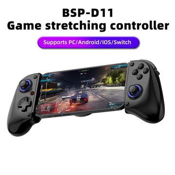 D11 Stretchable Wireless Game Controller with Hall Effect Triggers – Telescopic Mobile Gaming Gamepad for Android Phone/Tablet, Nintendo Switch, PC, iOS & Xbox Cloud Streaming