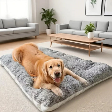 Extra Large Plush Dog Bed Sofa – Ultra Soft Thickened Polyester Pet Mat, Cozy Crate & Lounging Bed for Small, Medium & Large Dogs